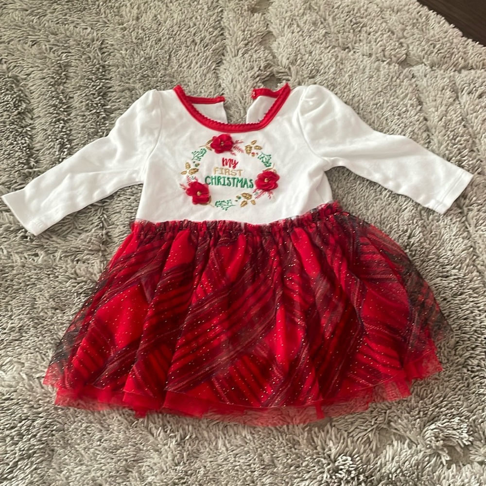 Babies first Christmas dress